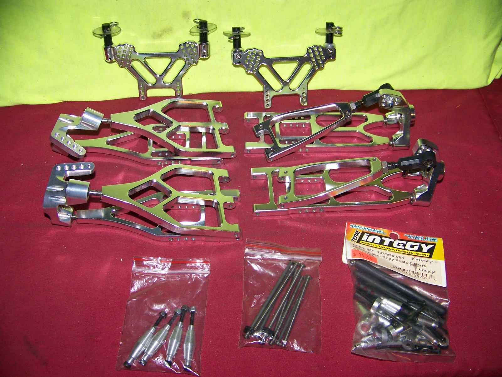 traxxas tmaxx emaxx supermaxx integy racer x aluminum chrome rc monster gt parts