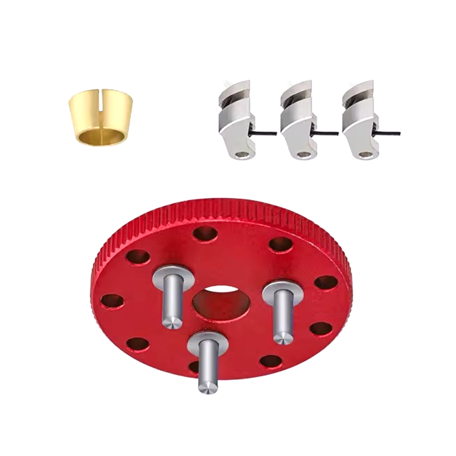 1 Set Aluminum Clutch Flywheel Kit For TRAXXAS 1/10 Nitro/Stampede RC Car Red