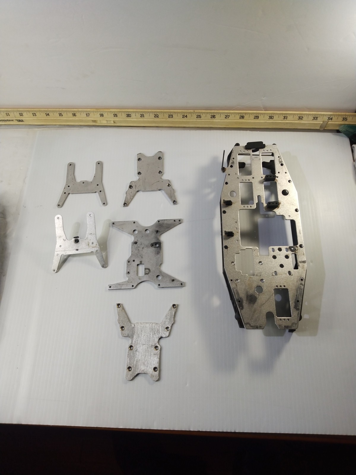 Team Losi LST2 Chassis Parts, Nitro Rc Replacement Parts Rc Stuff, Color Silver