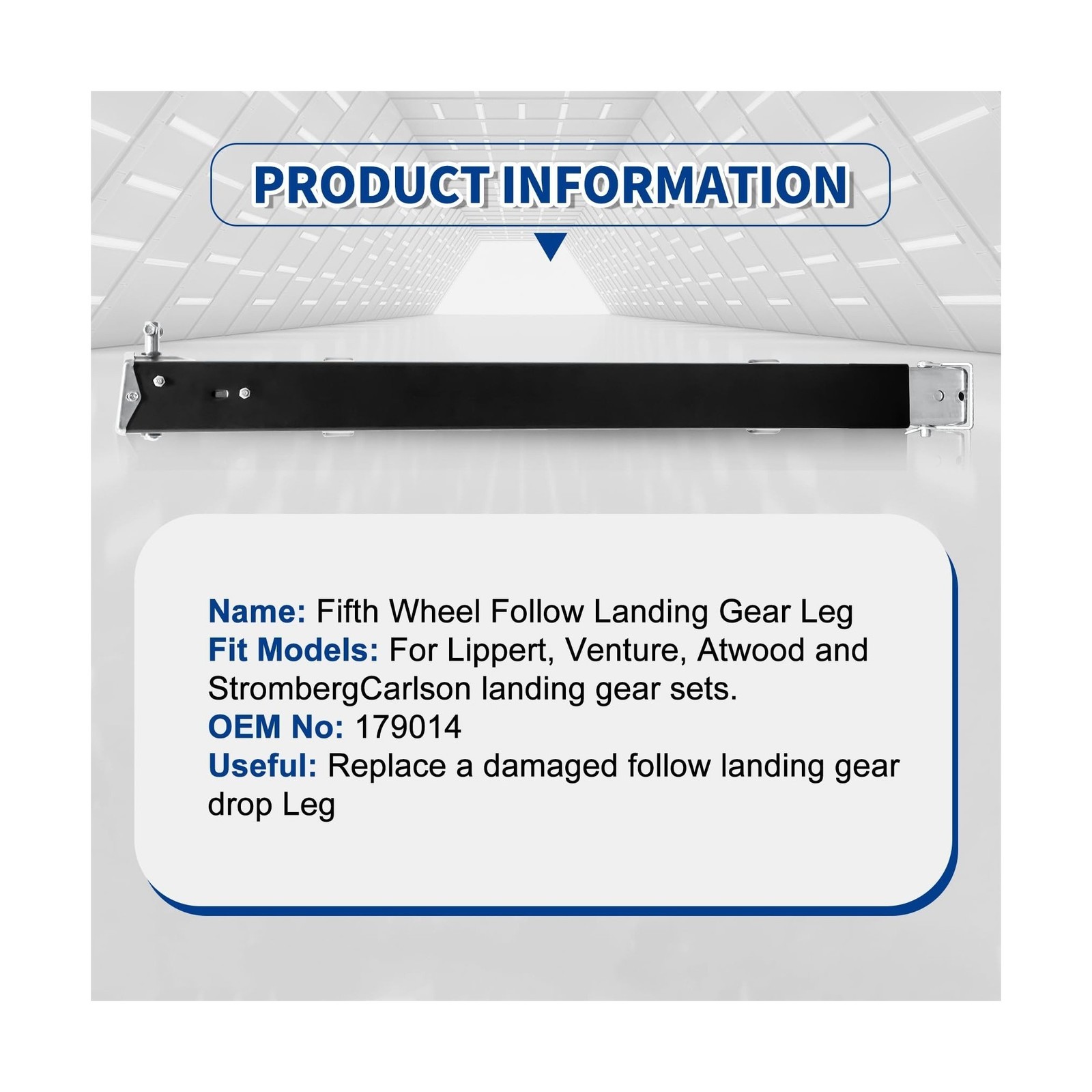 Landing Gear Leg Fit For Lippert Venture – 29.5″ Universal w/ Drop Leg