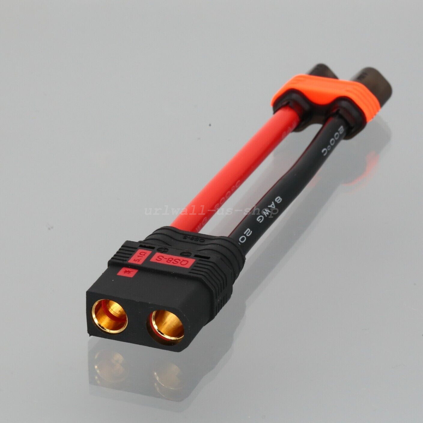QS8 Female to 6mm Male Connector 8AWG 10cm For Sur ron EBMX Battery Adapter Wire