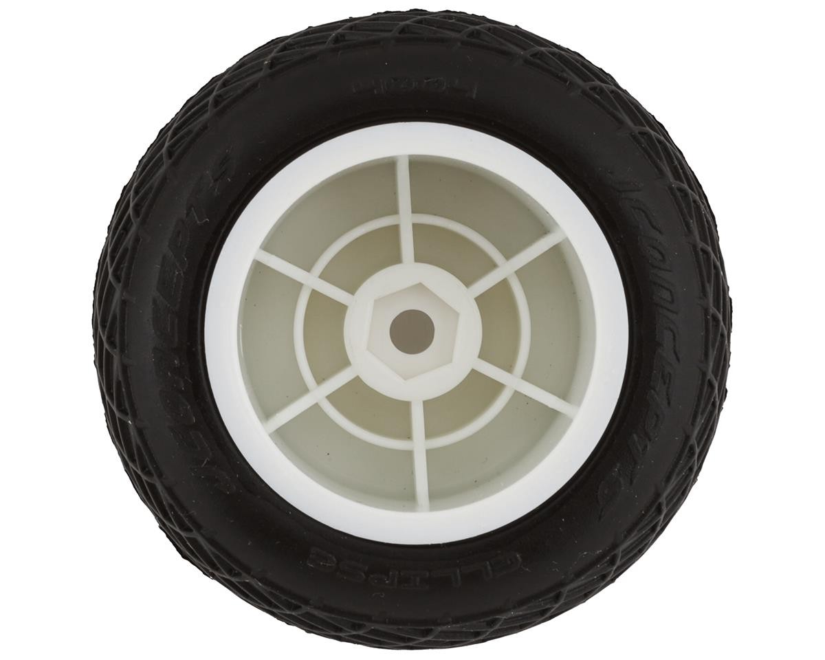 JConcepts Mini-B/Mini-T Ellipse Pre-Mounted Rear Tires (White) (2)