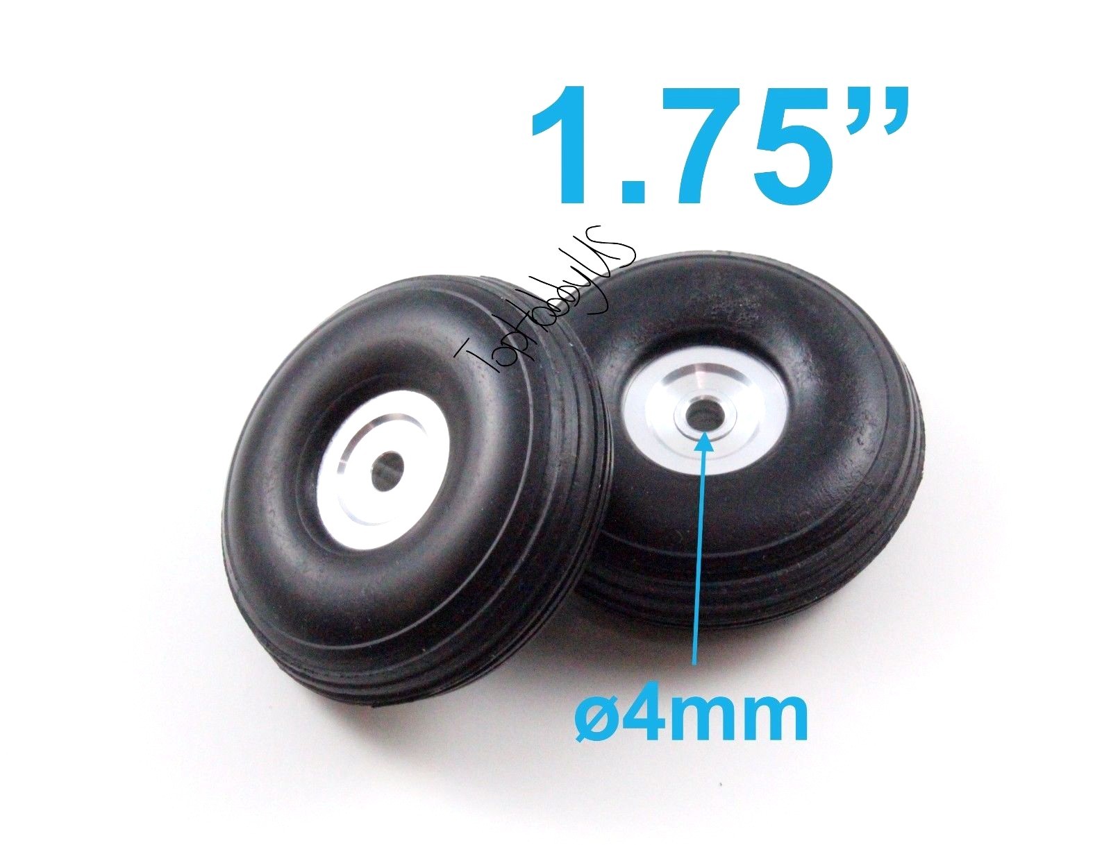 1Pair of 1.75″ Light Weight RC Plane PU Wheels, Aluminum Alloy Hub US SELL/SHIP