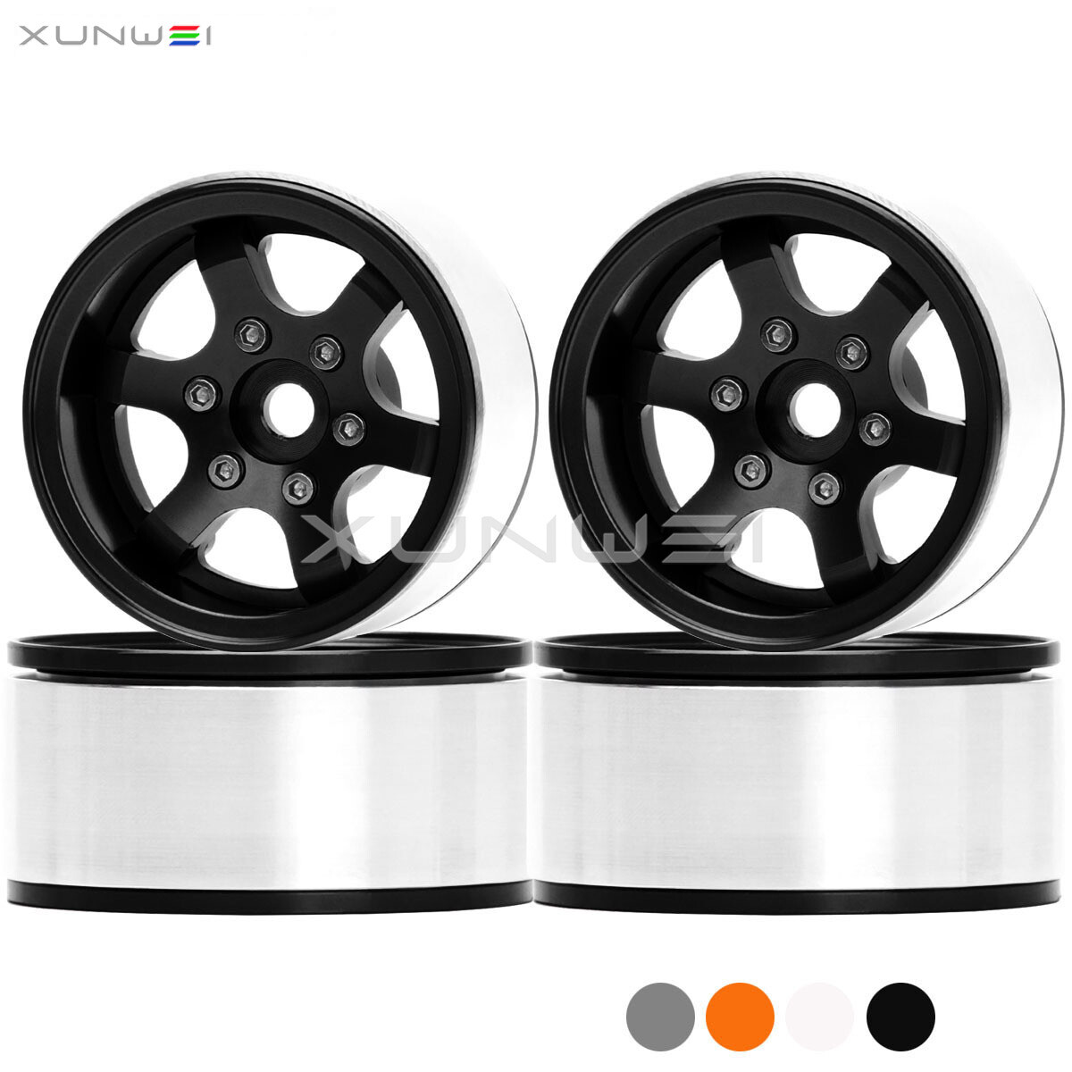 1.55 inch -4.4mm / +2.8mm Offset Wheel Rim for 1/10 AXIAL D90 TF2 MST CC01 LC70