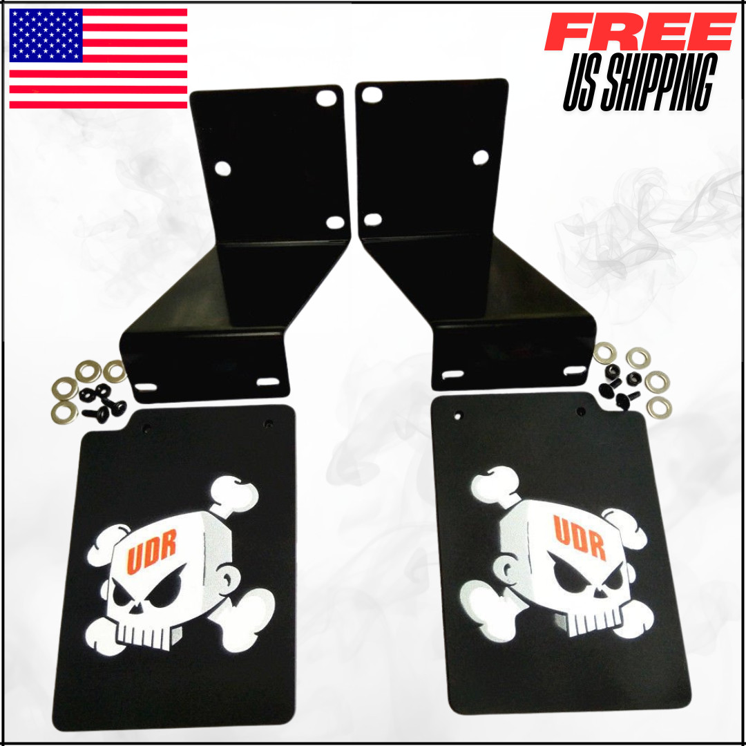 Stainless Steel Frame Rubber Rear Mud Flaps For Traxxas UDR 1/7 RC Upgrades