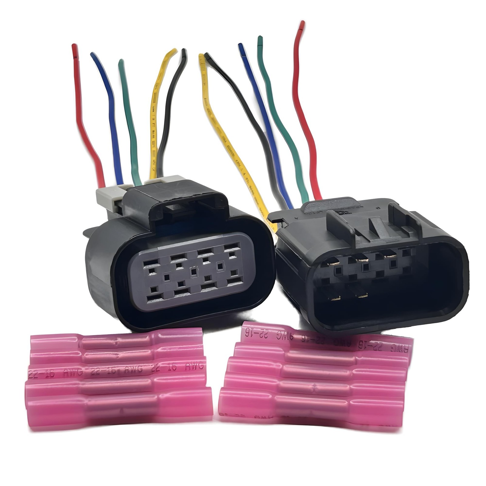 Headlight Connector Plug Male and Female Wire Harness Pigtail 5-Pin – Compati…
