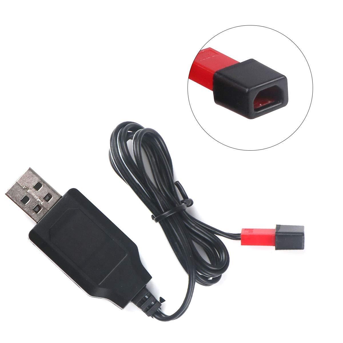 2x 3.7V 1800mah Lipo Battery 25C JST Plug with USB Charger for RC Drone Replace