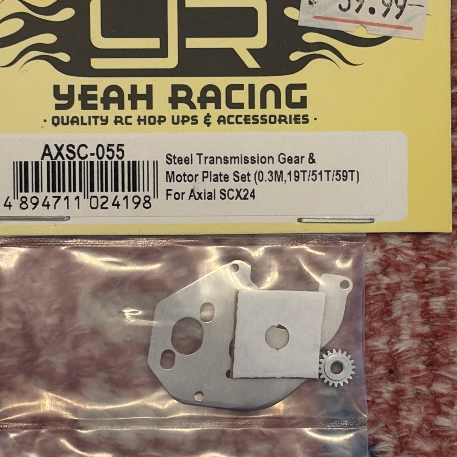 Yeah Racing Accessories SCX24 Alum Shock Set & Steel Trans Gears And Motor Plate