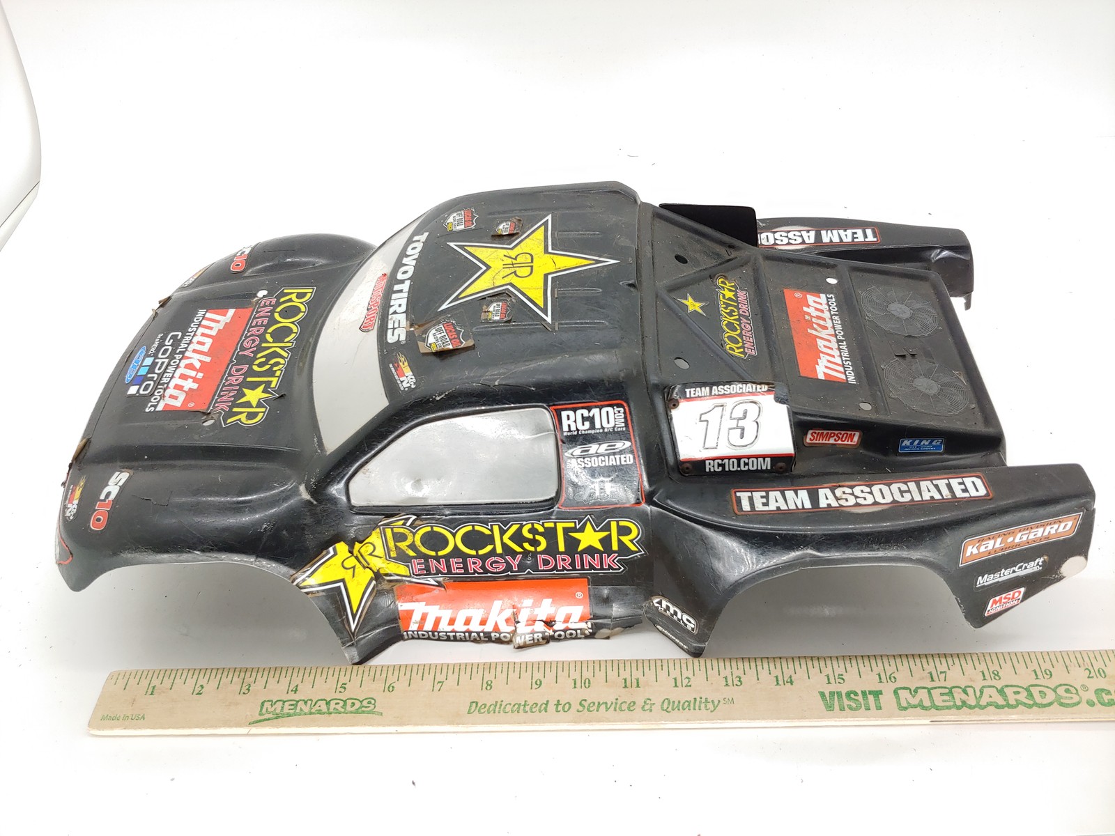 Used/Bashed: Rare Team Associated SC10 2wd Race Replica Rockstar Energy Body