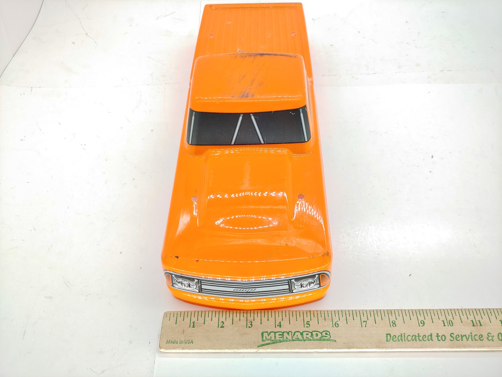 Rare ECX Amp Brush 1/10XL Monster Truck Orange Body Shell Factory Painted used