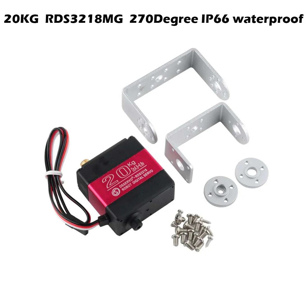7-150KG Digital Robot Servo Metal Gear Motor Double-Shaft 180/270 Degree For Rc