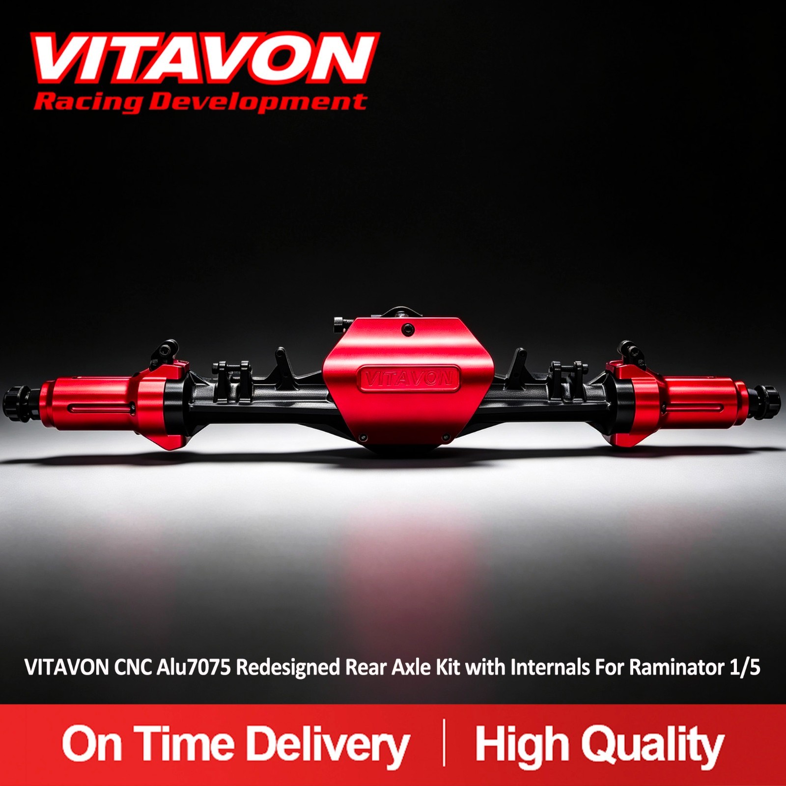 VITAVON CNC Alu7075 Redesigned Rear Axle Kit with Internals For Raminator 1/5