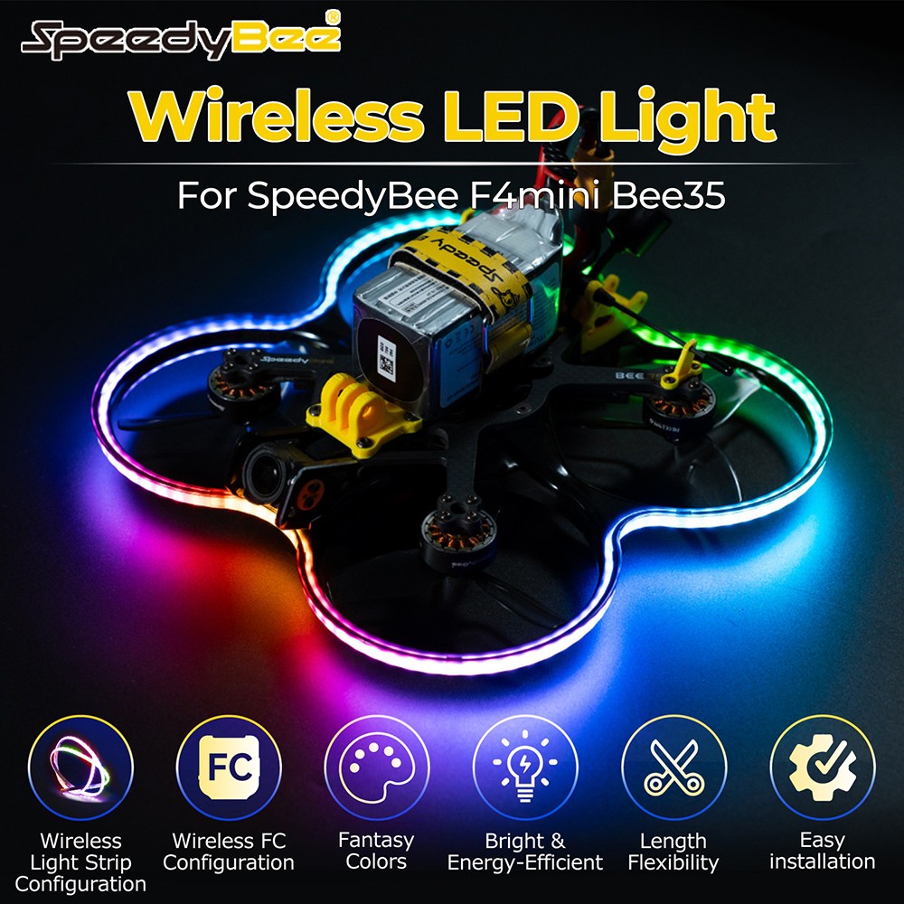 SpeedyBee Wireless Meteor LED Strip Lights Supports with BOOT Flight Controller