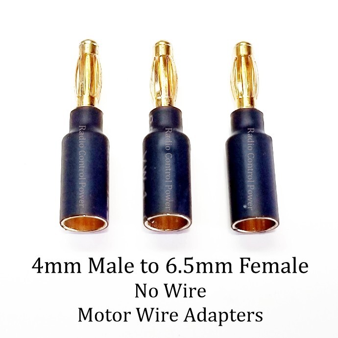RCP Motor Wires 4mm to 6.5mm 6.5mm-4mm female Brushless Motor NO WIRE Adapters