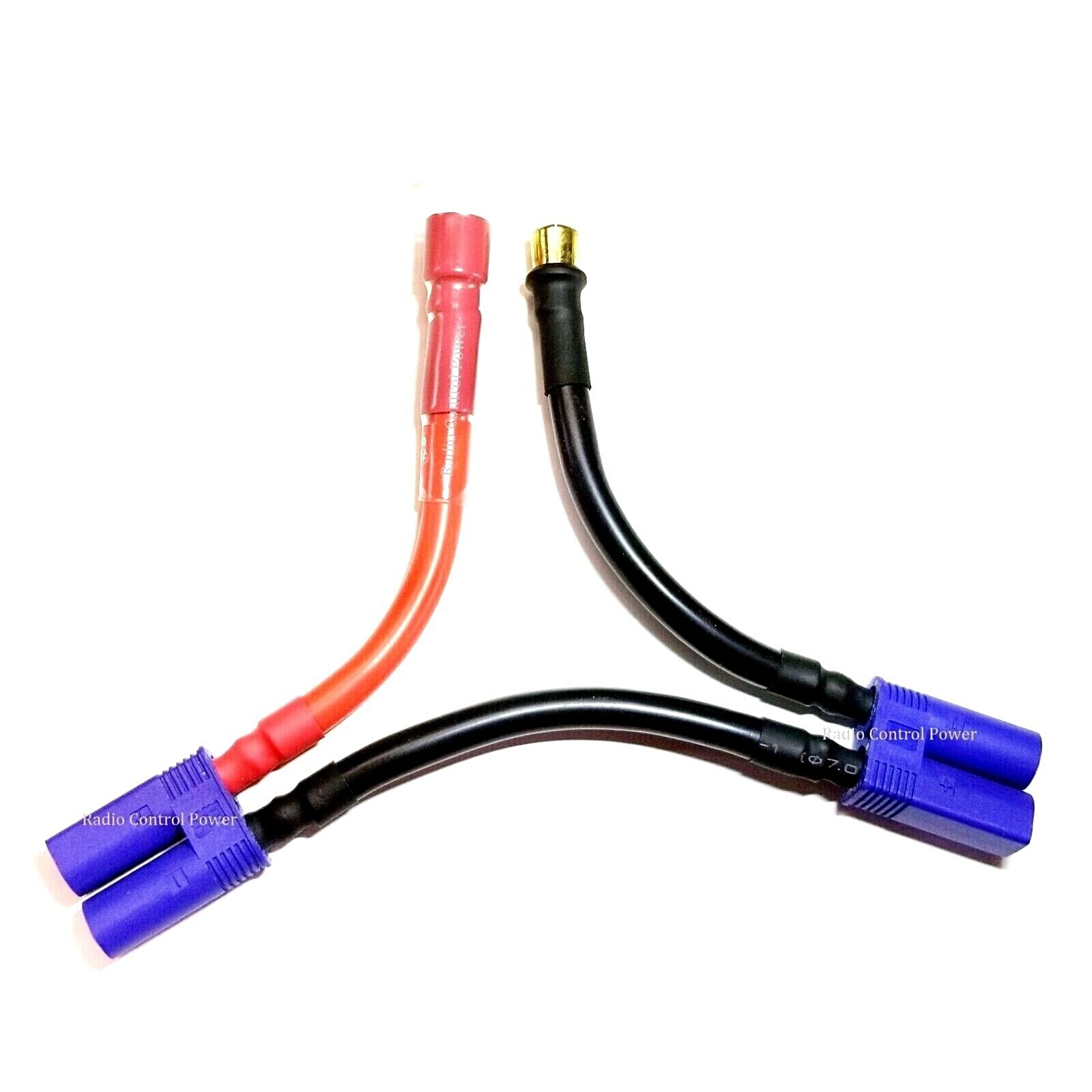 RCP 8MM BULLET CONNECTORS TO (2) EC5/IC5 MALES 8 awg or 10 awg Wire Opt