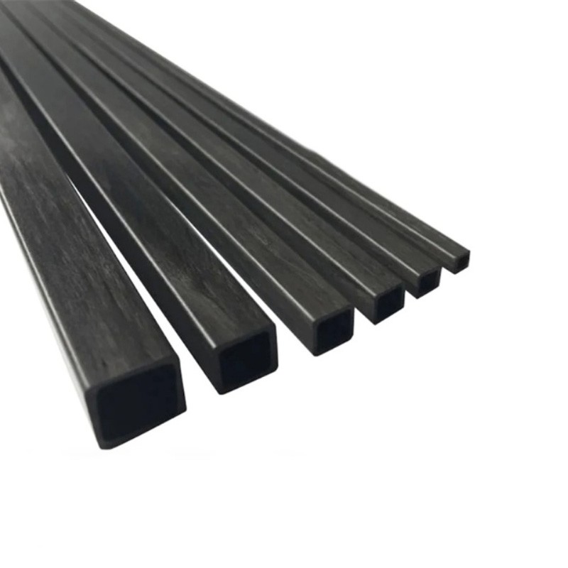200/400mm Carbon Fiber Square Tube Pipe Inner Square Hole Pultruded For RC & DIY