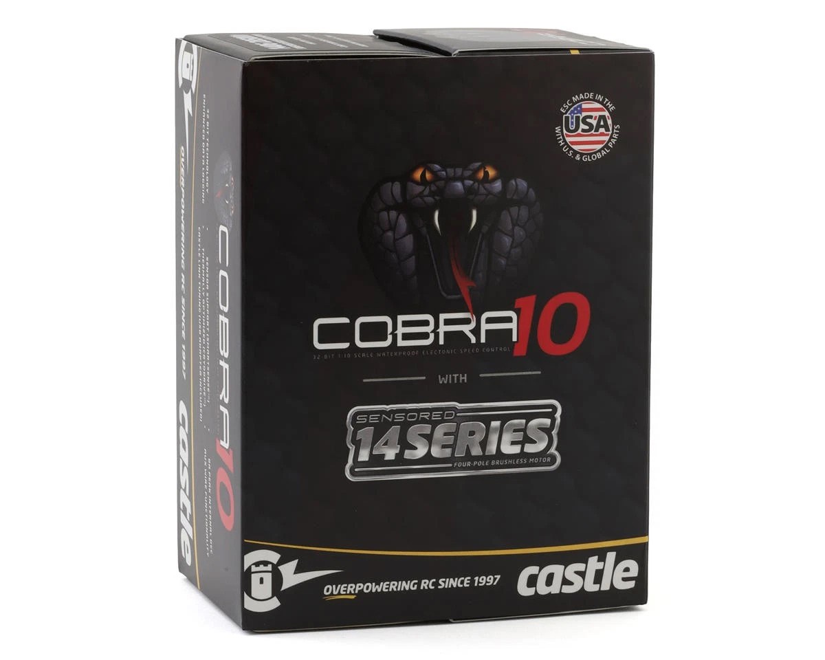 Castle Creations Cobra 10 Brushless ESC & 1406 7700Kv Motor Combo for 1/10 Cars