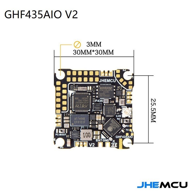 GHF435AIO V2 20A F435 2-4S AIO Flight Control ELRS 2.4G For FPV Crossover