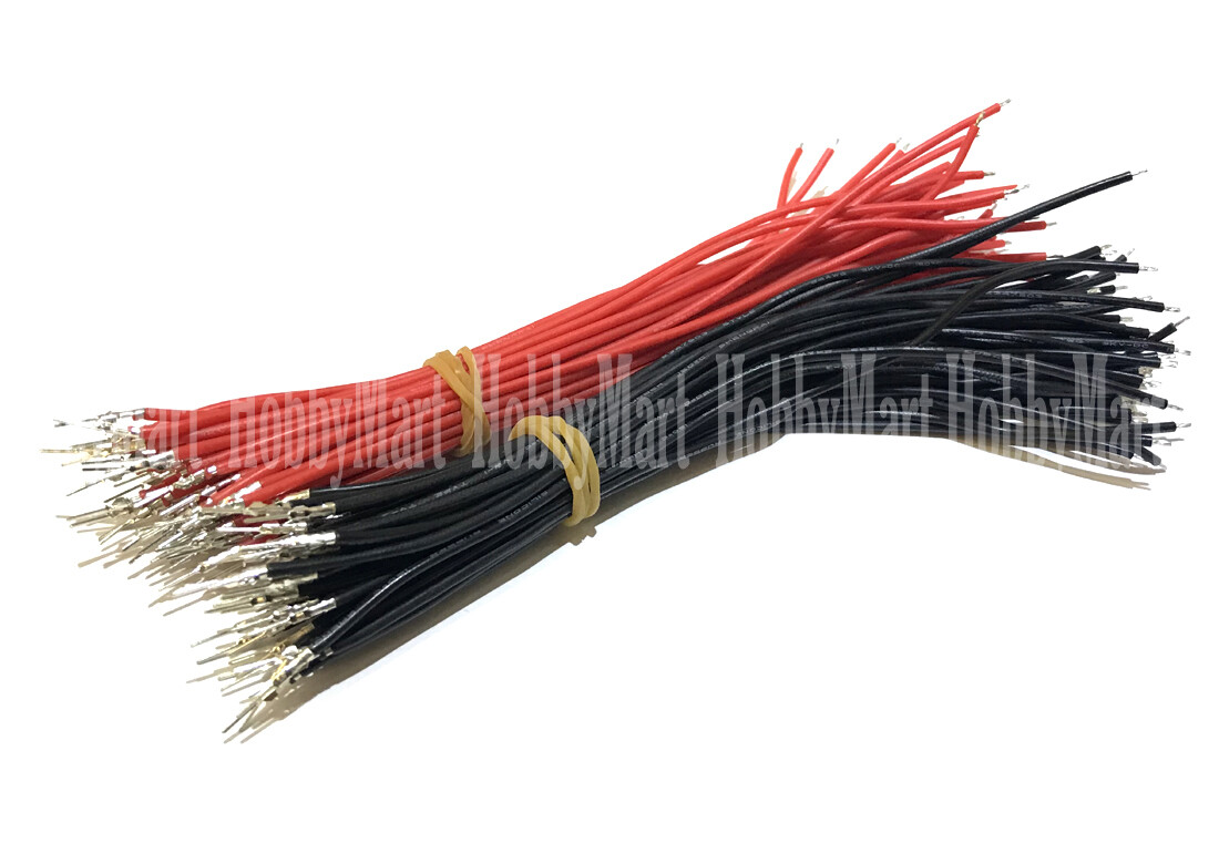 JST-PH 2.0mm 2-Pin Male Connector plug,Red Black Crimped Pin Silicone wire DIY