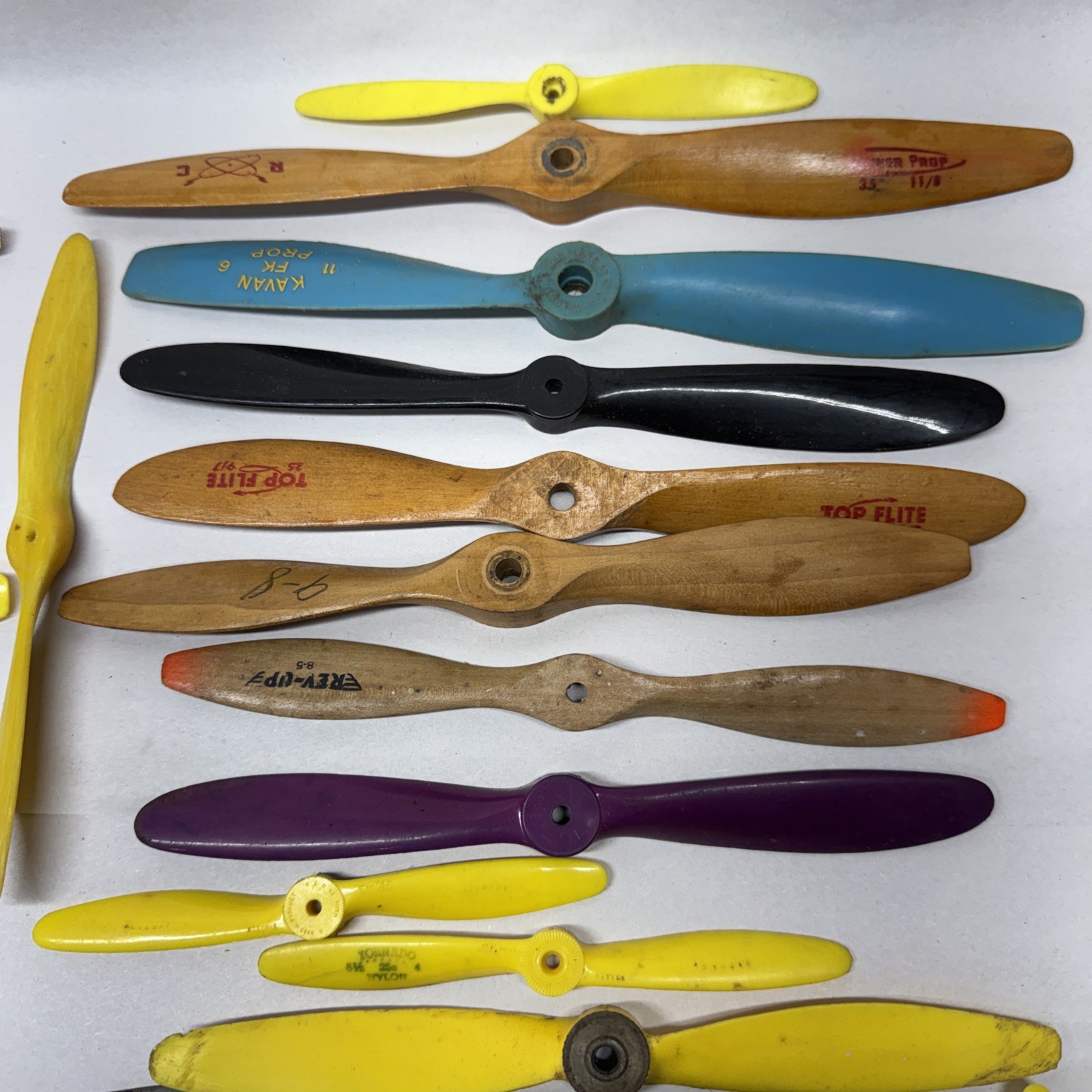 Huge Lot Of Glow RC Airplane Nylon And Wood Props, Toronado Top Flite R/C