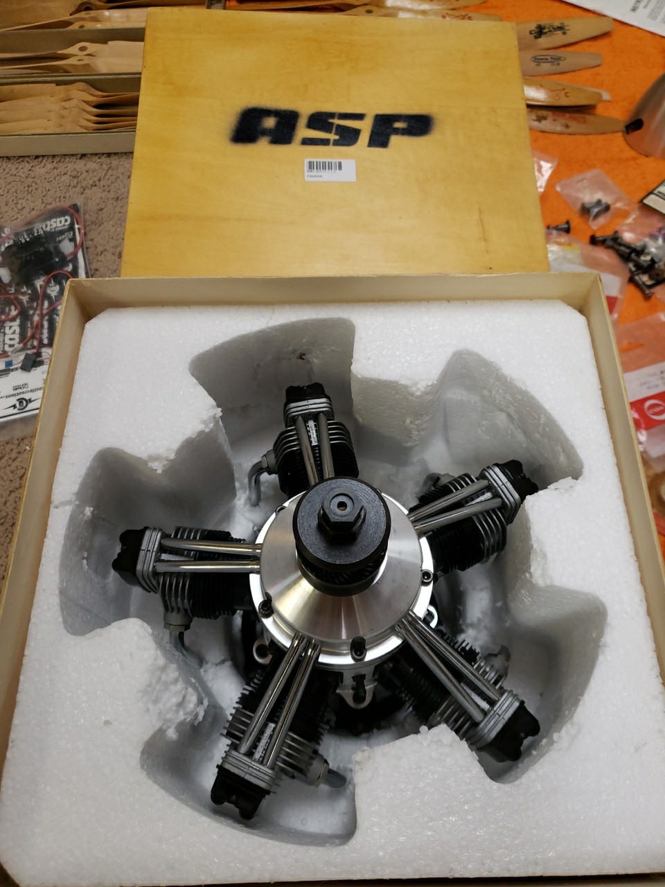 ASP Engine – ASP FS400AR – 5 Cylinder 400 Size 4 Cycle RC motor – New