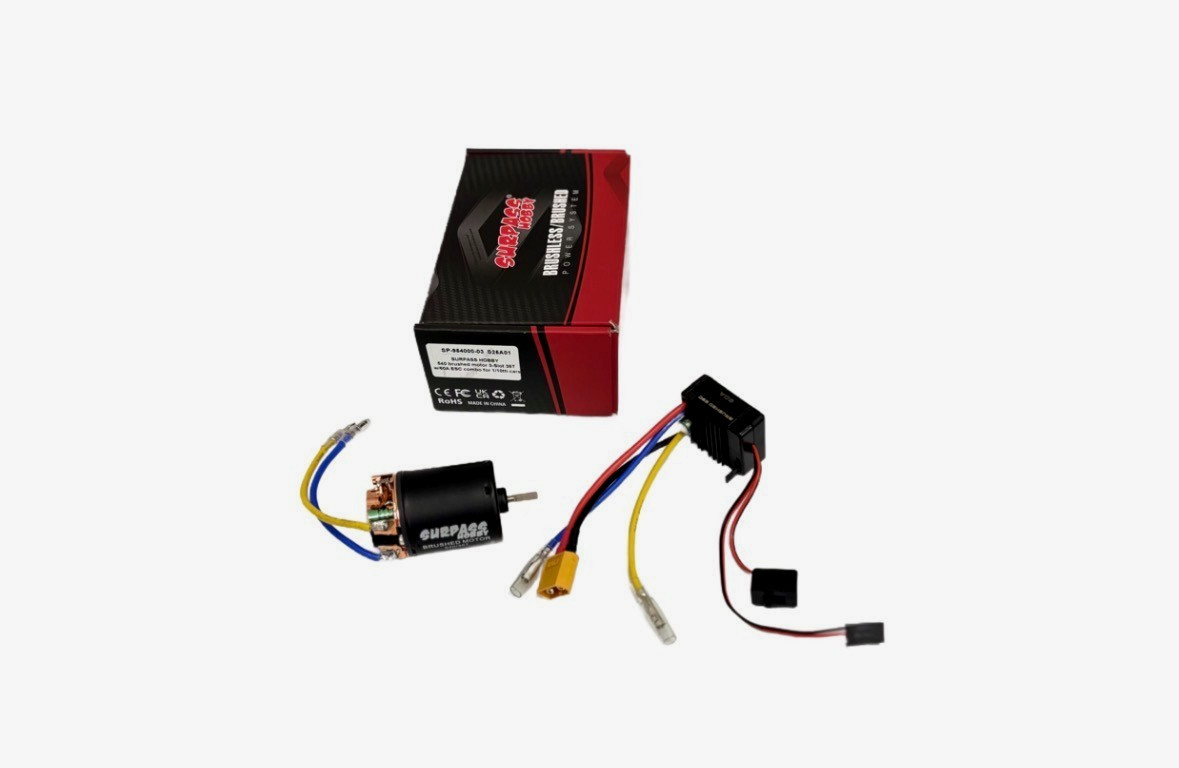 SURPASS HOBBY 540 BRUSHED MOTOR 3-SLOT 35T W60A ESC COMBO FOR 1/10TH CARS