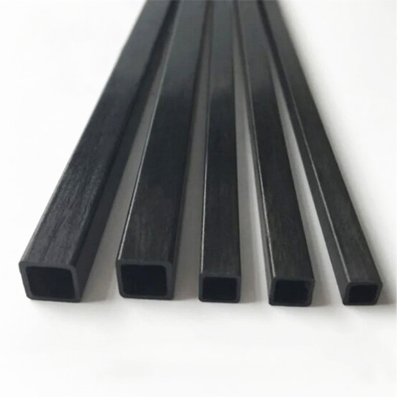200/400mm Carbon Fiber Square Tube Pipe Inner Square Hole Pultruded For RC & DIY