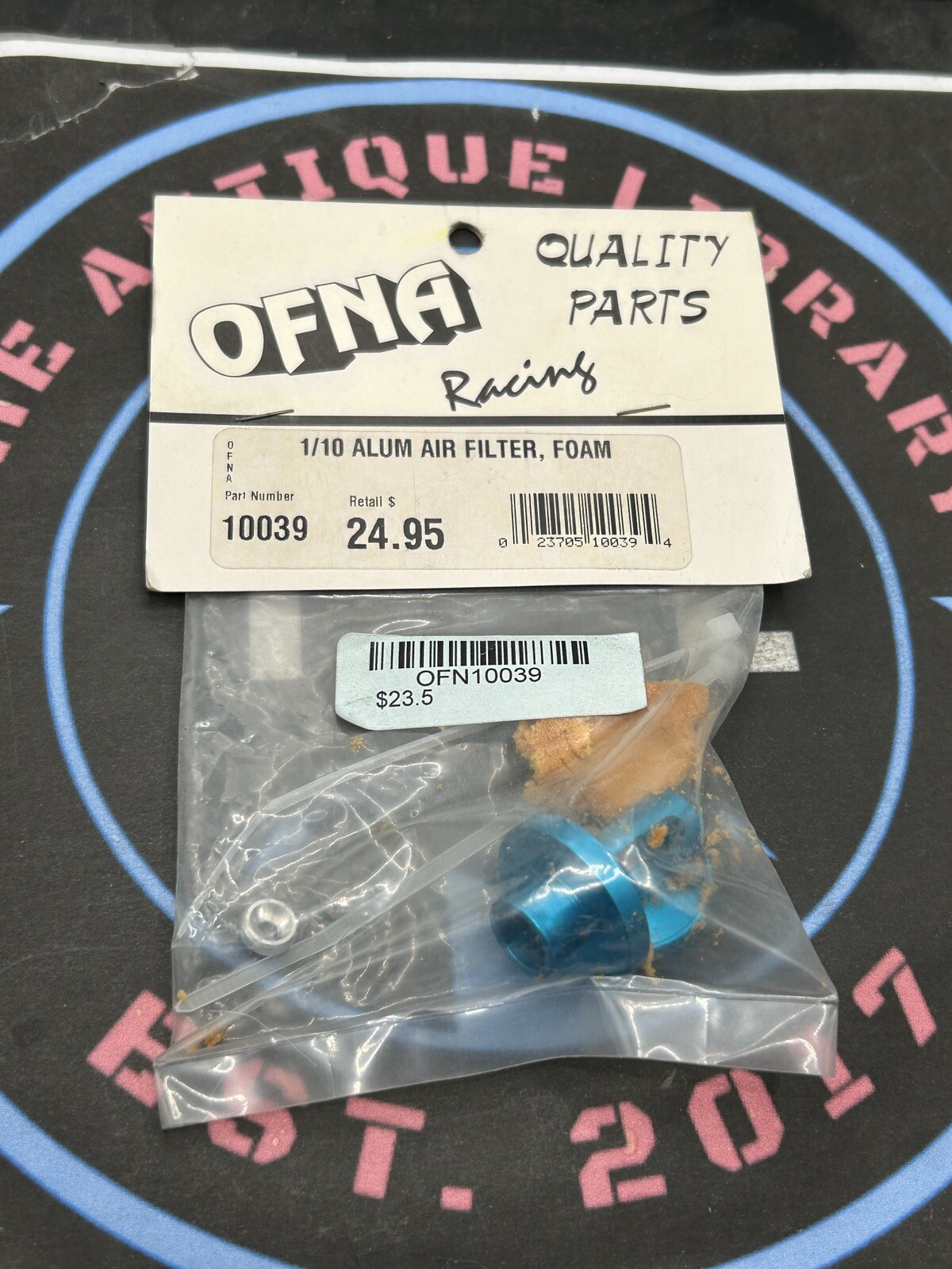 OFNA Racing. 10039 1:10 Aluminum Air Filter, Blue. Foam Has Disintegrated ￼