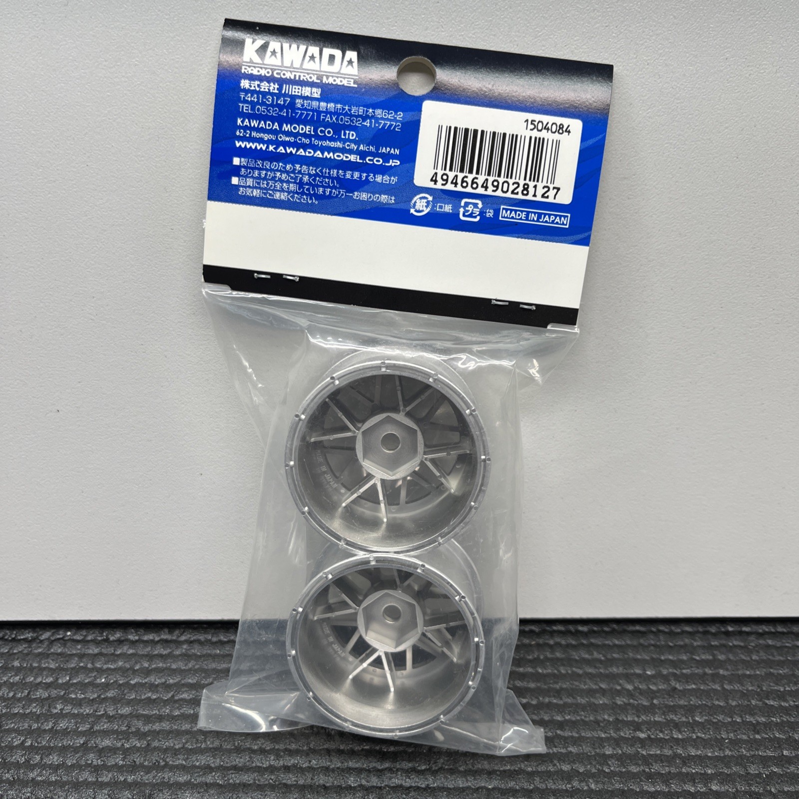 Kawada Mesh Wheel Pair Chrome For Tamiya M-Chassis HPI Mini RS4 Vintage RC