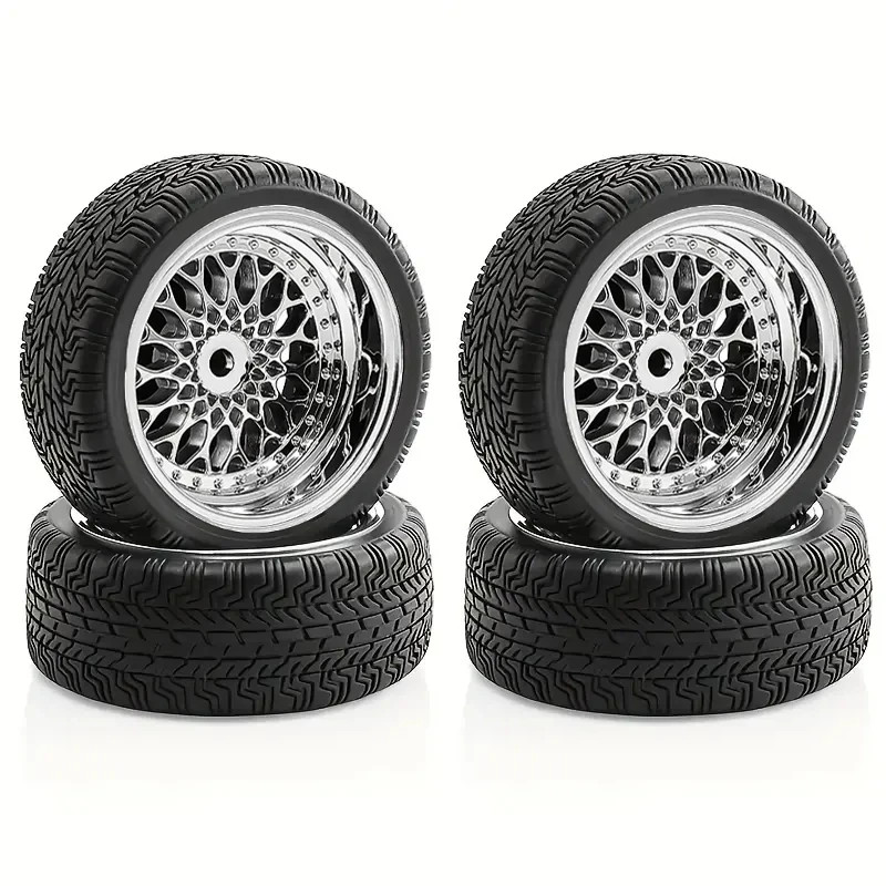 4PCS 65mm 1/10 On Road Rc car for Tamiya tt02 tt01e Hpi Rs4 kyosho D4 FW06 MST