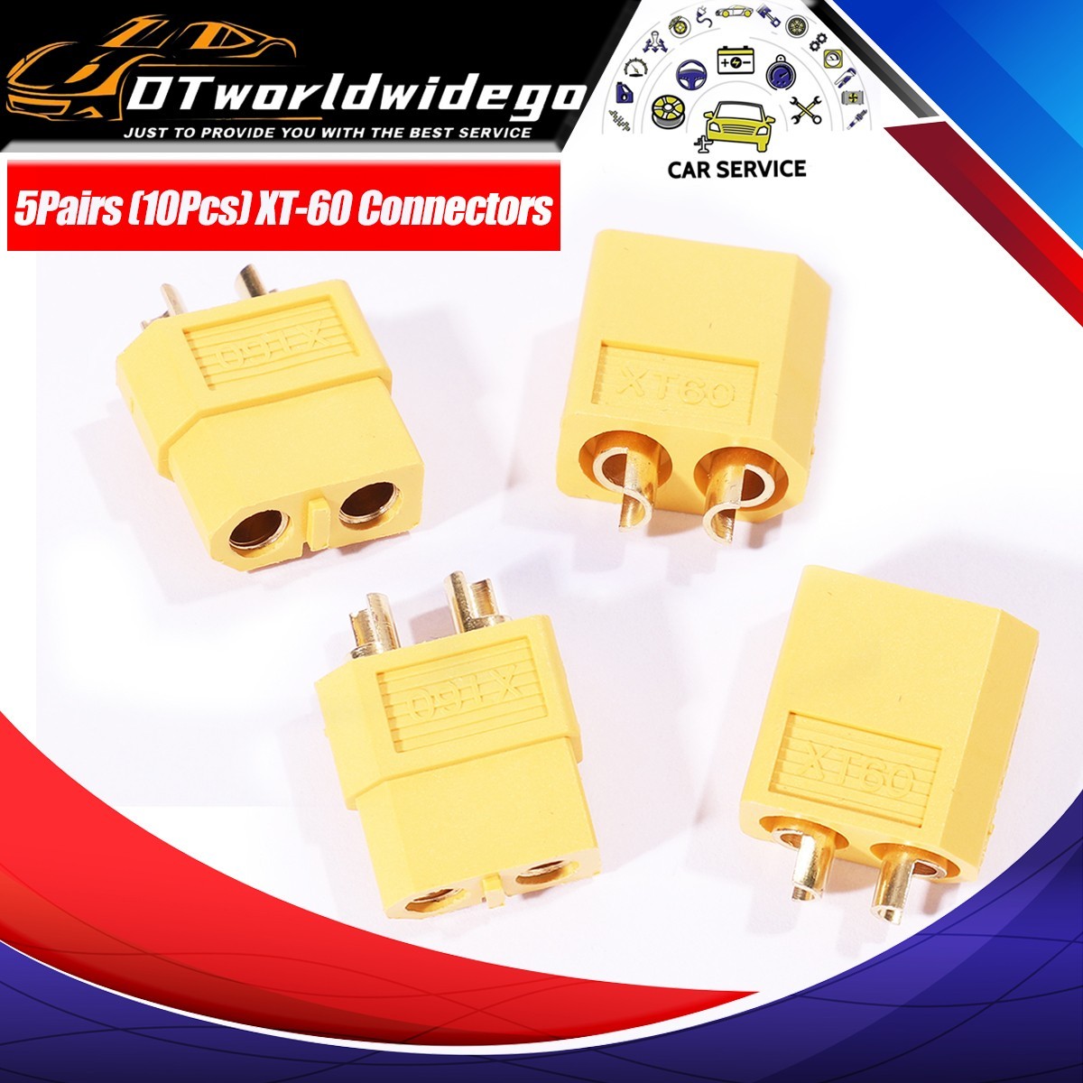 5Pairs XT60 Male Female Bullet Connectors Plugs For RC Lipo Power Battery DIY