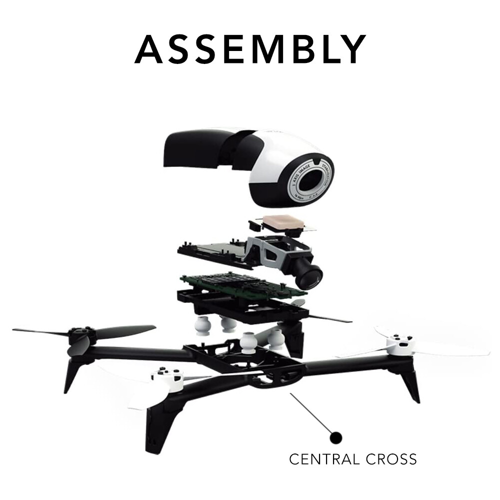 MaximalPower Replacement Central Cross for Parrot Bebop 2 Drone Spare Parts