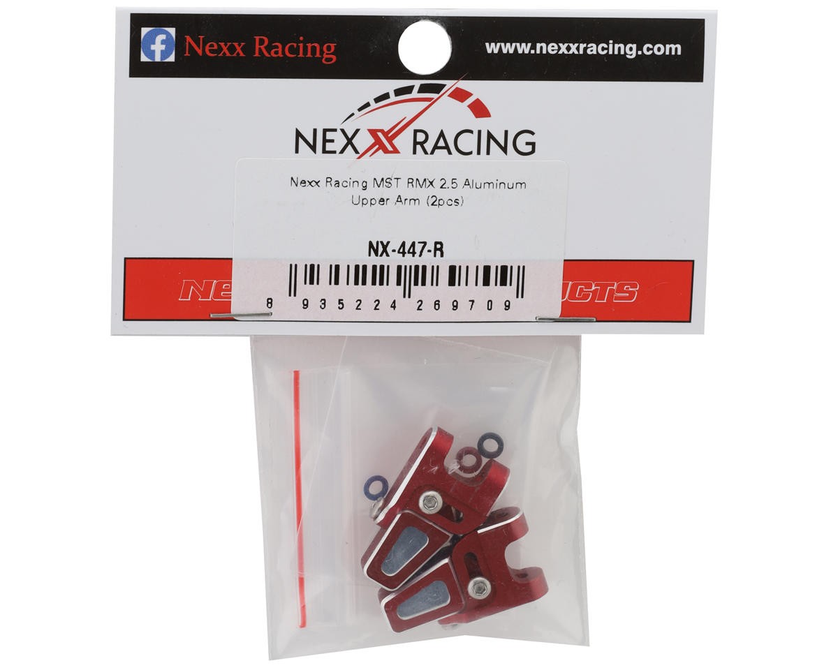 NEXX Racing MST RMX2.5 Aluminum Upper Suspension Arms (Red) (2) [NX-447-R]