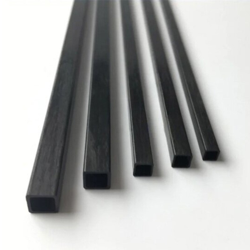 200/400mm Carbon Fiber Square Tube Pipe Inner Square Hole Pultruded For RC & DIY
