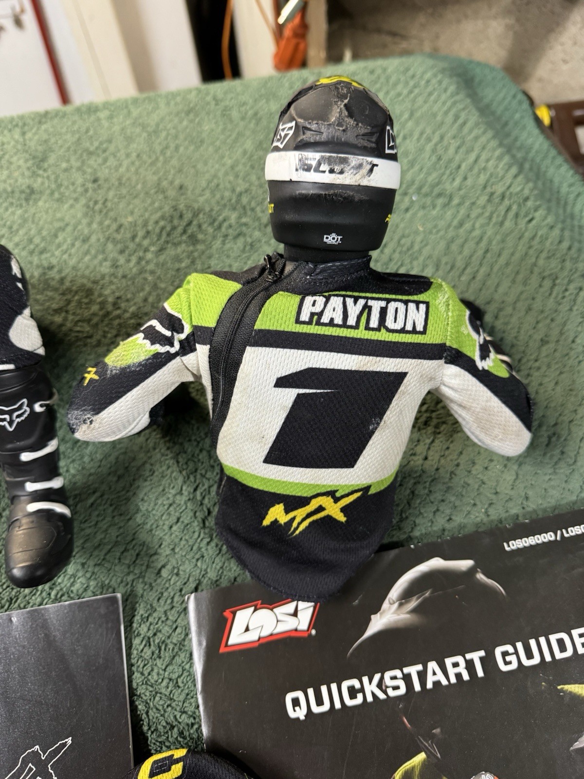 Losi Promoto MX Rider Figure With Jersey & Pants & Extra Pants & Manual!