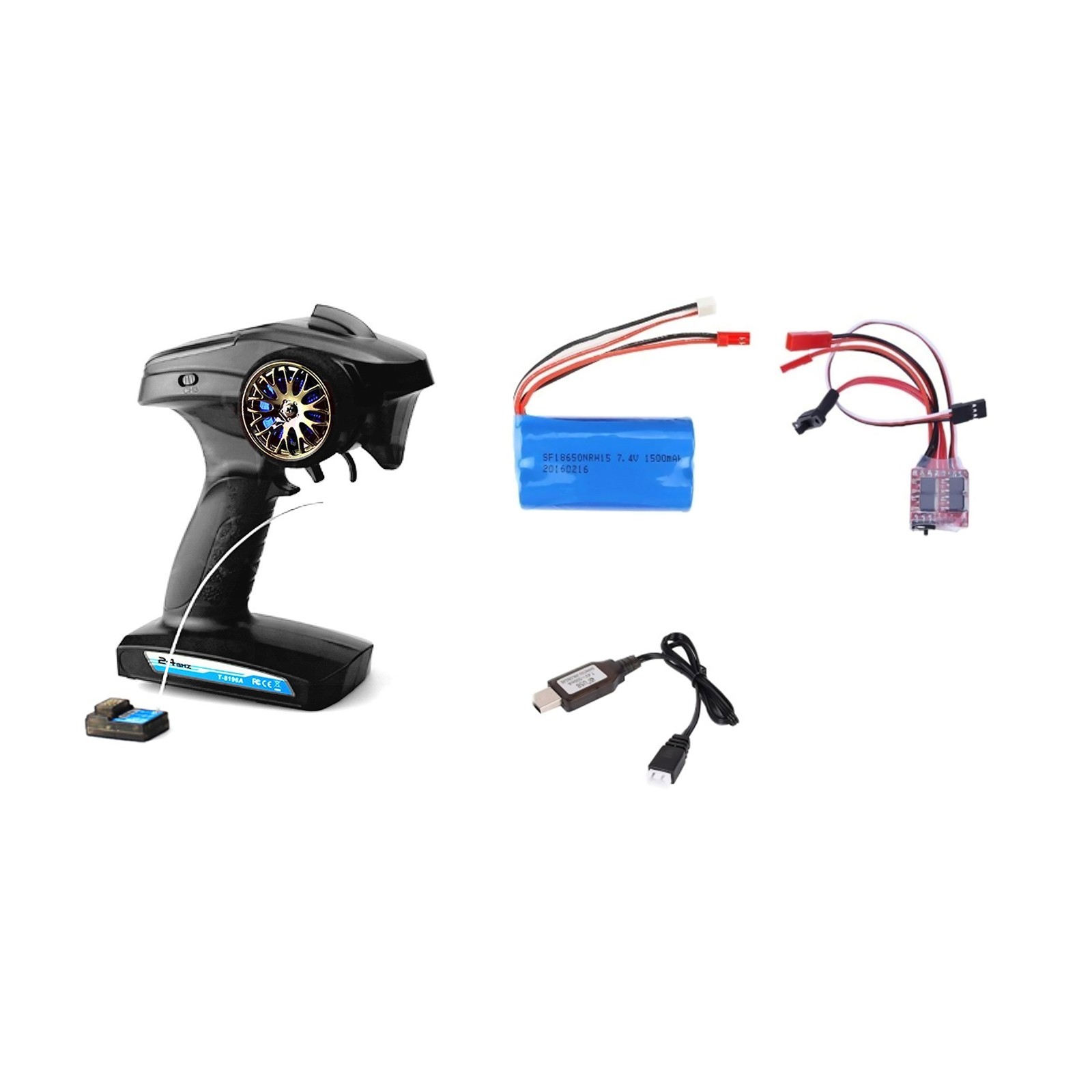 Digital Radio Remote Control With Receiver Battery 30A ESC Set For WPL RC Car