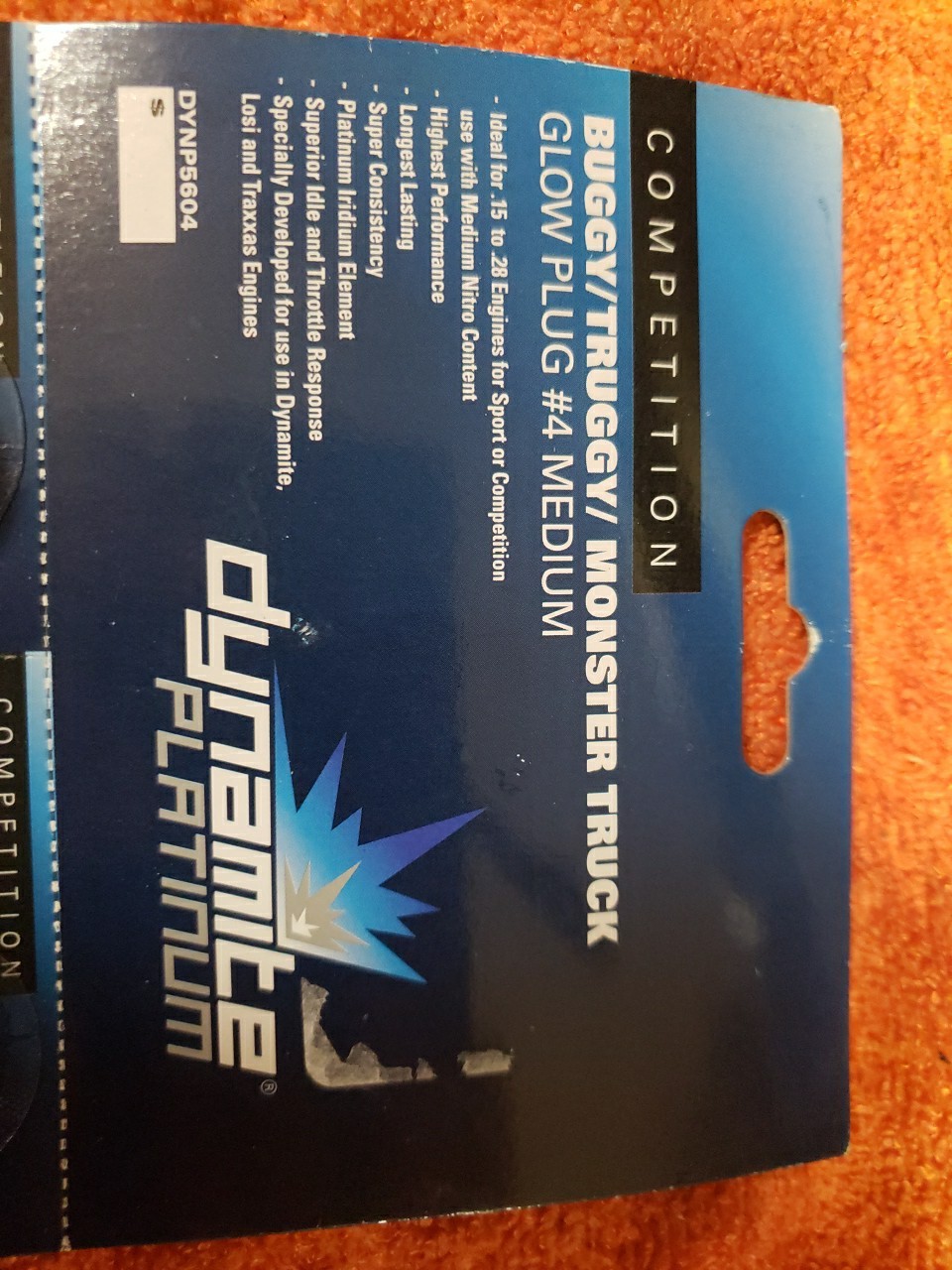 Dynamite Plugs – Dynamite Monster Truck .15 To .28 # 4 Plug – one New Plug!