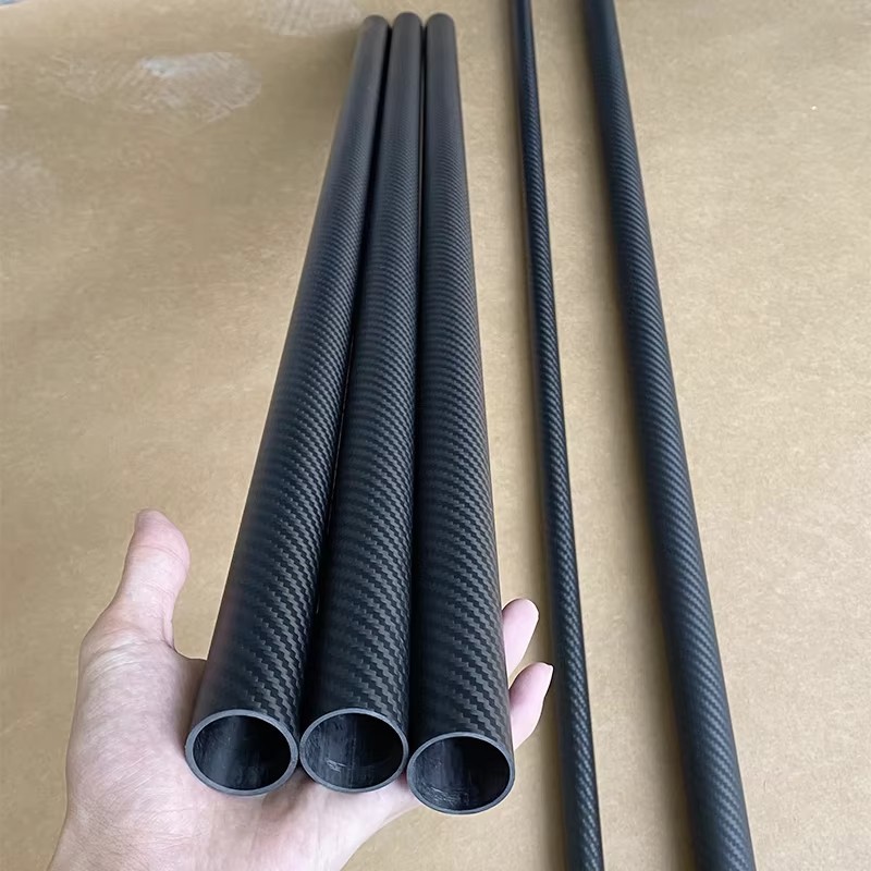 3K Carbon Fiber Tube Gloss Twill OD 5‑50 mm Roll Wrapped 200/300/500 mm