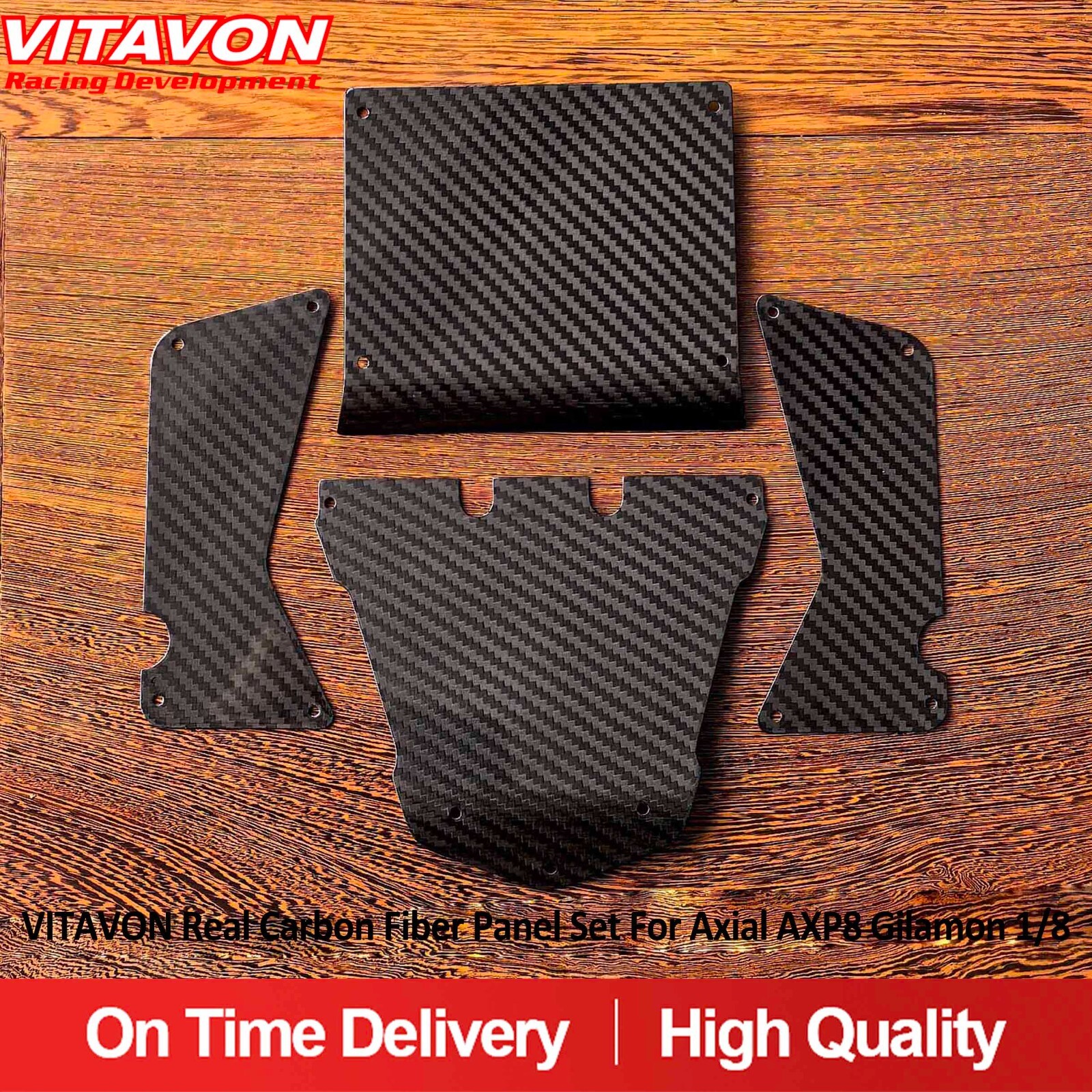 VITAVON Real carbon Fiber Panel Set Body For Axial AXP8 Gilamon 1/8