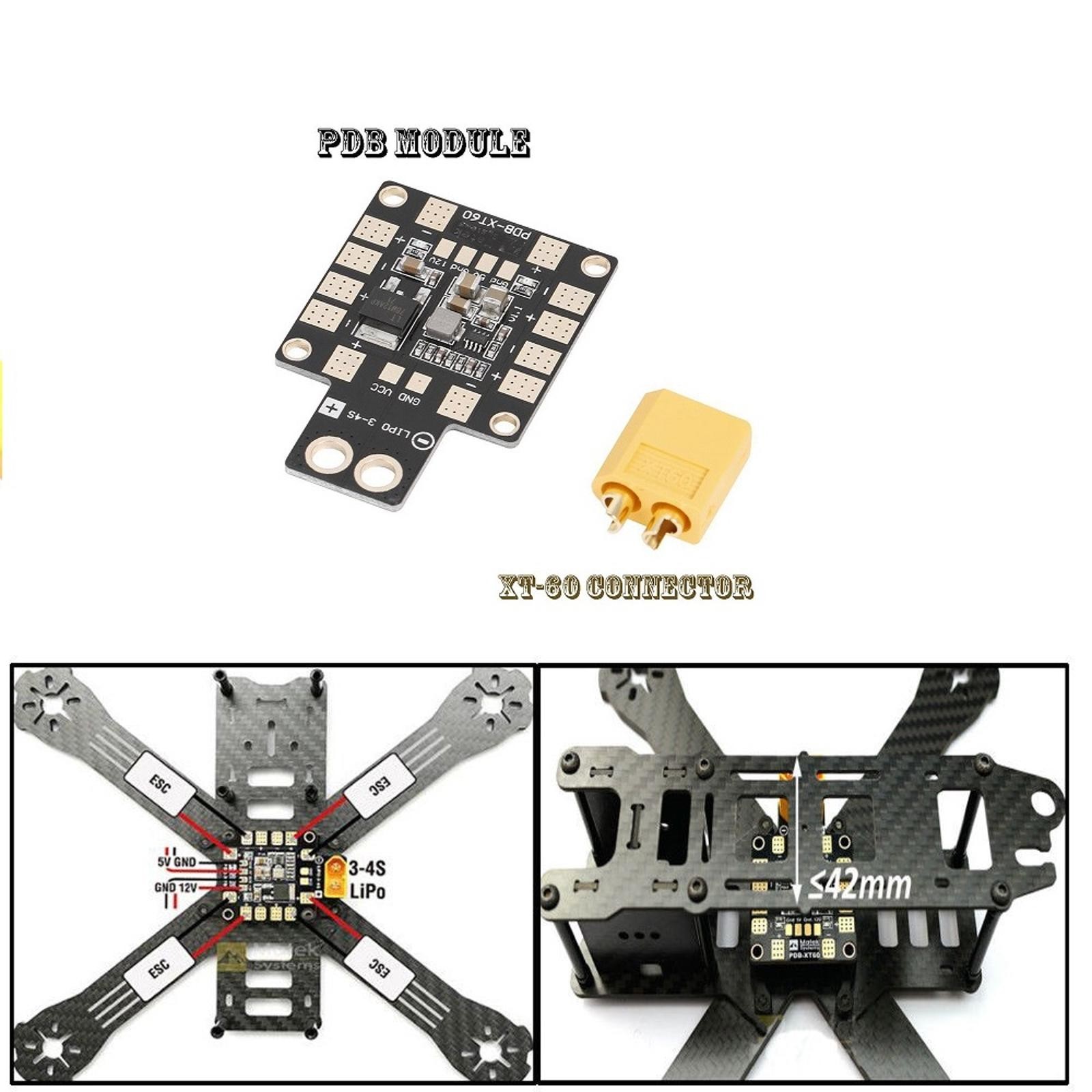 LED Indicator PDB Board Module & XT60 ConnectorPCB Board For FPV Drone RC