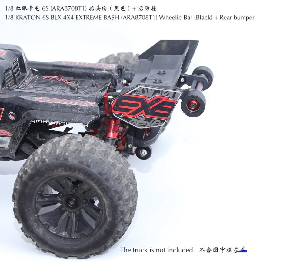 Wheelie Bar+Rear Bumper For 1/8 KRATON 6S BLX 4×4 Extreme Bash ARA8708T1 RC Car
