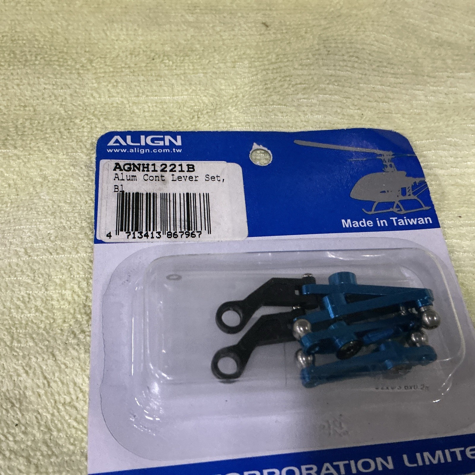 ALIGN AGNH1221B ALUMINUM CONTORL LEVER SET BLACK – 1221B ~ AGHN1221B ~ NOS