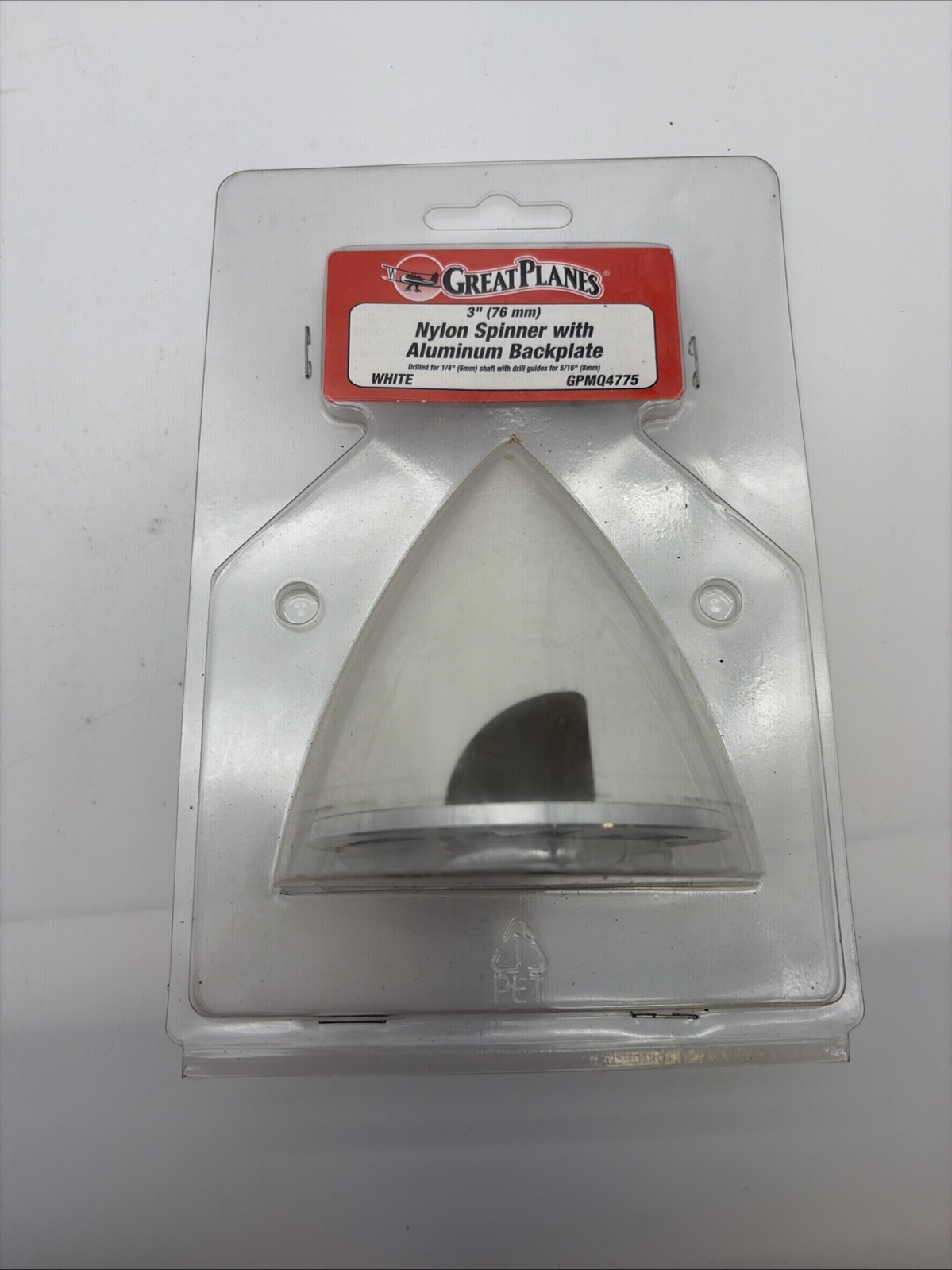 Great Planes 3” 76mm Nylon Spinner W/ Aluminum Backplate GPMQ4775 T13