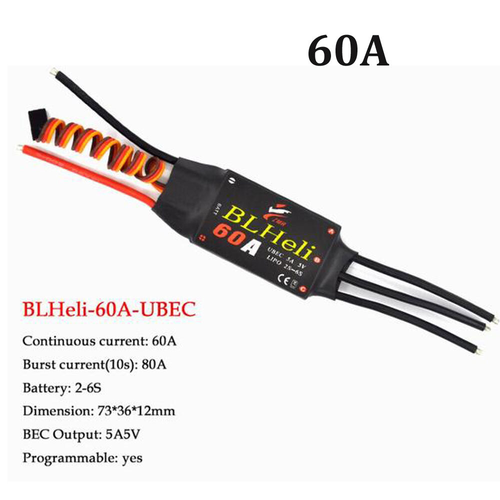 BLHeli Brushless ESC 12A 20A 30A 40A 50A 60A 80A w/UBEC for FPV RC Drone