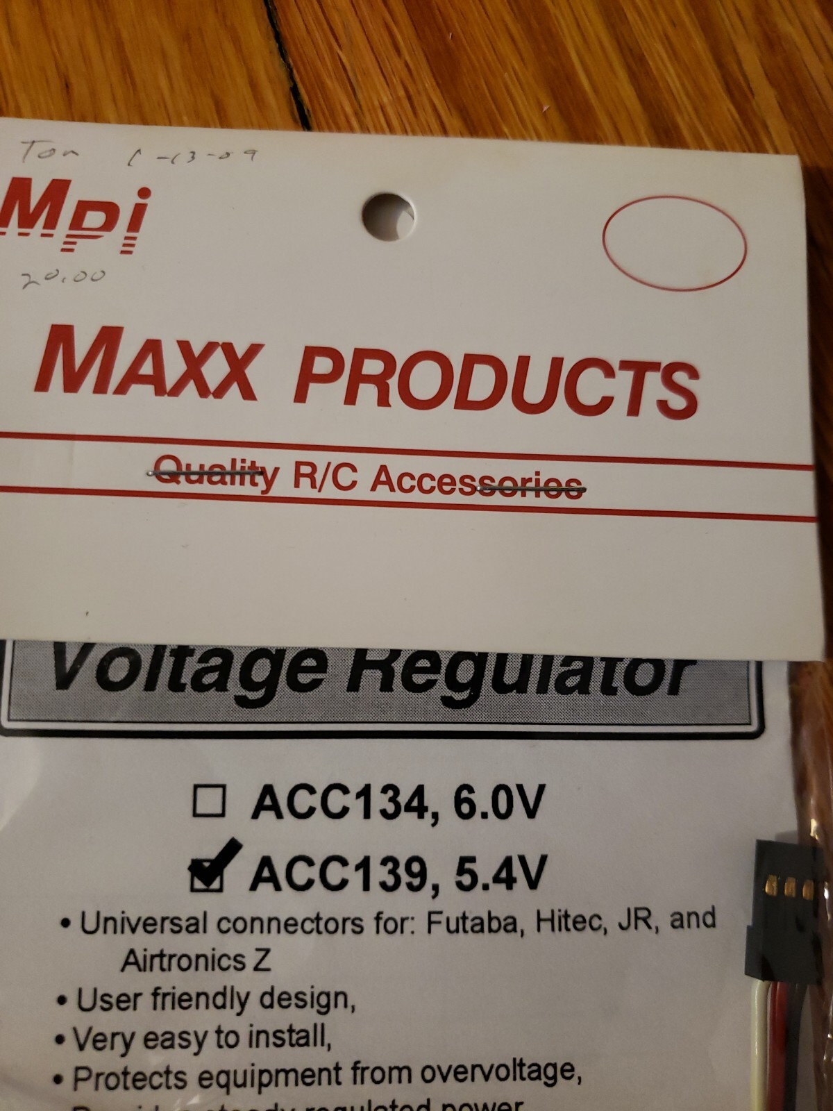 Maxx products – MPI 5.4V regulator part no ACC139, 5.4V – New!