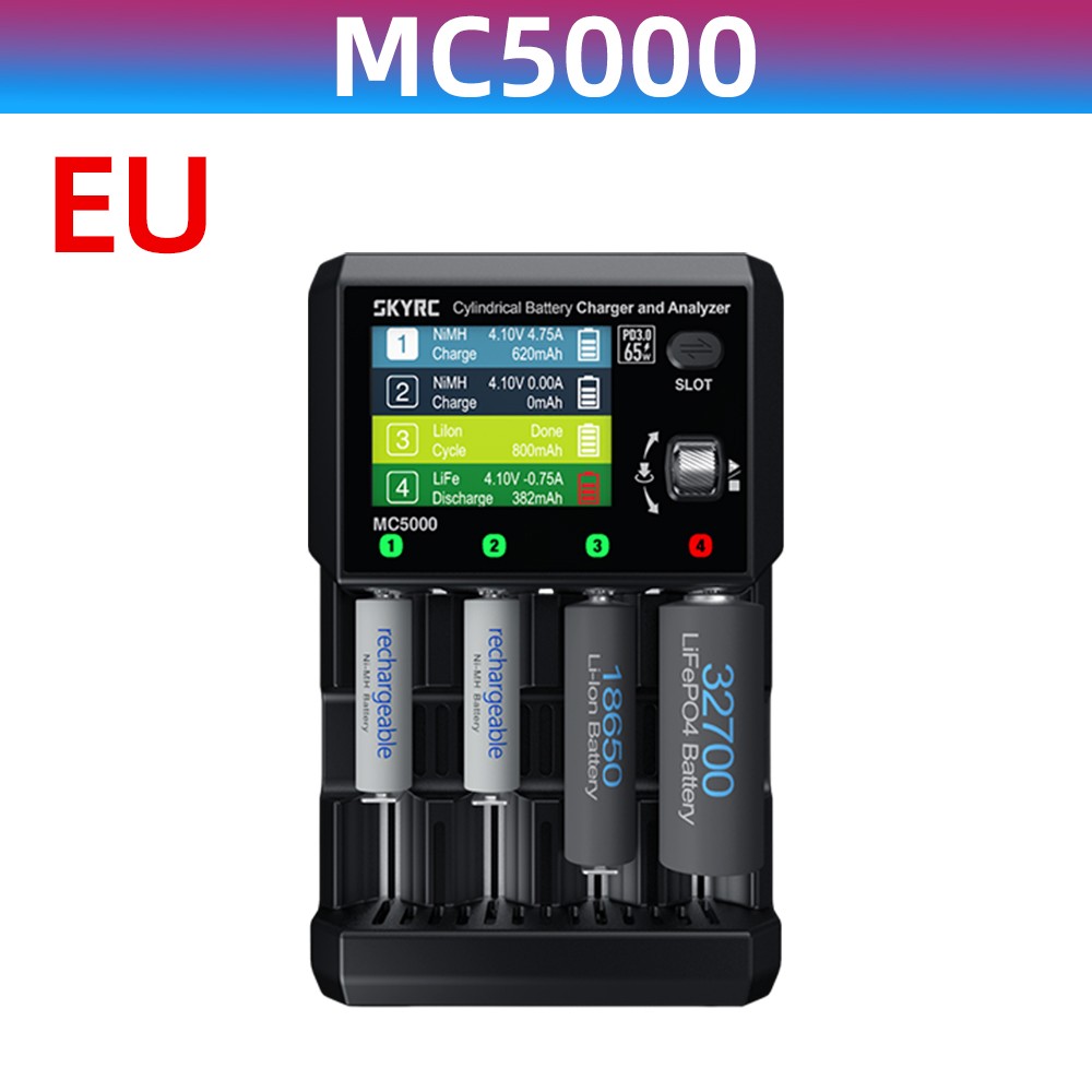 SKYRC MC5000 Battery Charger 65W For Li-ion HV LiFe NiMH NiCd RAM LTO Na-ion