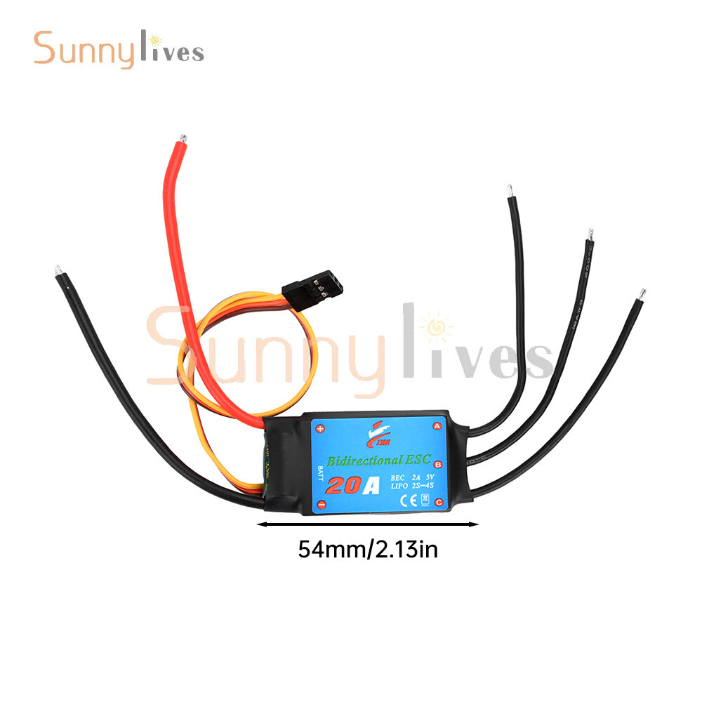 20A/30A/40A/50A Bidirectional Brushless ESC for Remote Control Ship Pneumatic