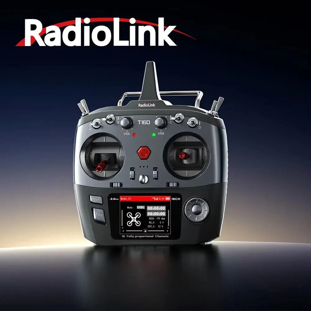 RadioLink T16D Remote Control 2.4GHz 16Channels Transmitter with R16F Receiver