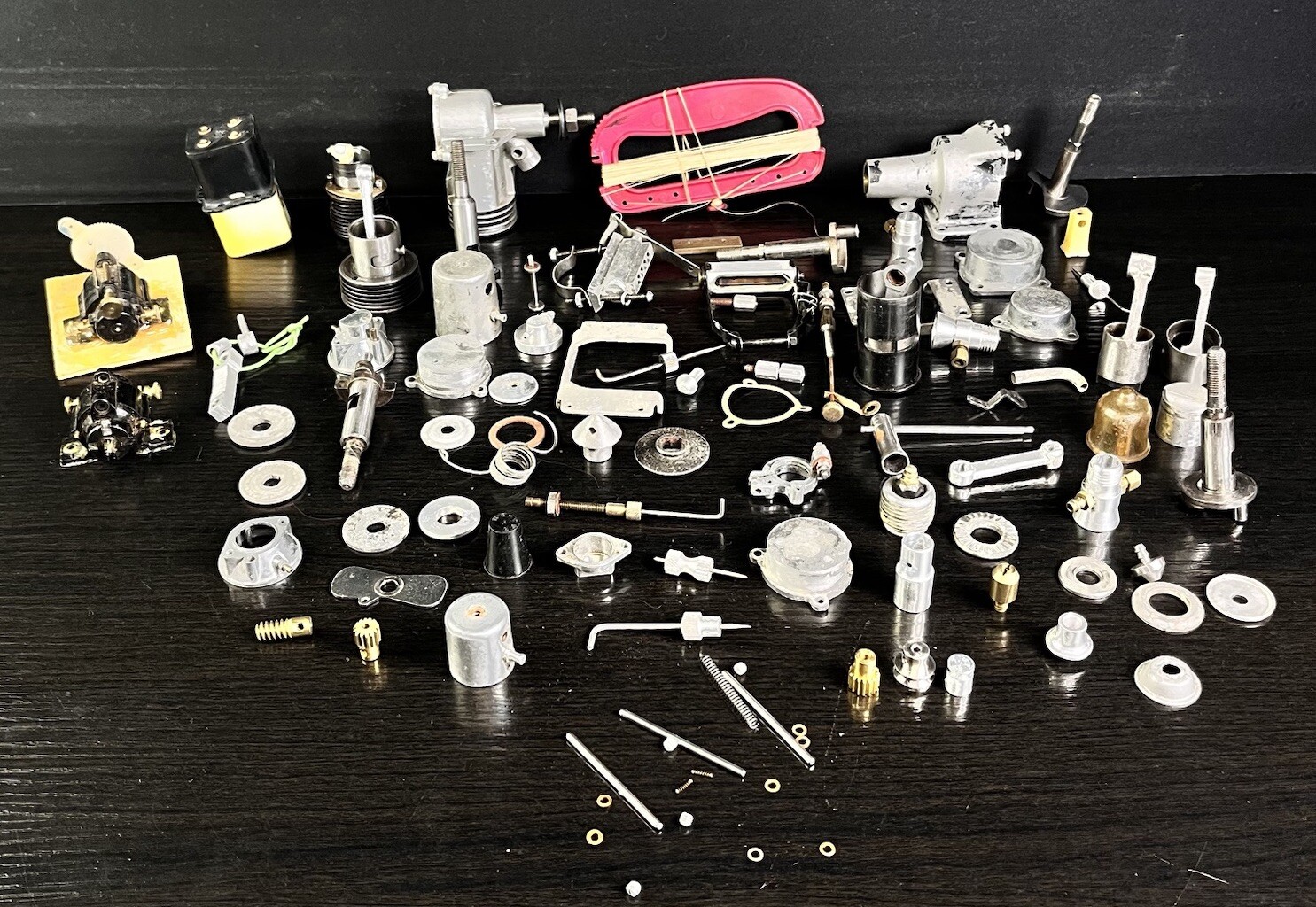 Lot of Vintage RC Gasoline Engine Plane Parts (97 Pieces) GREAT LOT