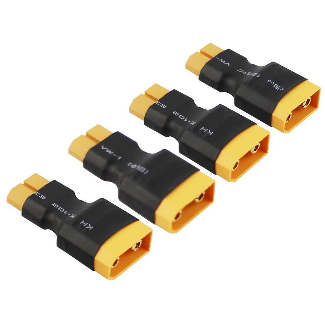 4pcs XT90 to XT60 Adapter Female Male Plug Connector for RC Battery Charger ESC